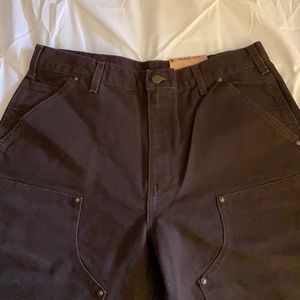 Carhartt Double-Front Work Dungaree. Loose Original Fit. Size 34x30 Dark Brown.